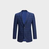 HLA海澜之家格纹简约单西2018秋季新品舒适时尚外套男HWXAD3E116A