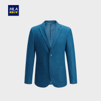 HLA海澜之家平驳领羊毛混纺西服2018秋季柔软简洁外套男HWXAD3E093A