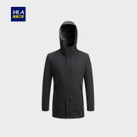 HLA海澜之家休闲连帽夹克2018冬季净色保暖夹克外套男HWJAD4E228A