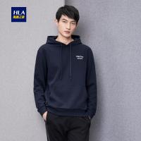HLA/海澜之家时尚连帽卫衣2018秋季提花肌理感舒适男士卫衣HNZWJ3E073A