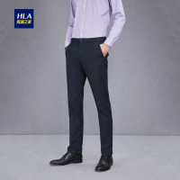 HLA海澜之家简约直筒休闲裤2018秋季舒适中腰休闲长裤男HKCAD3E275A