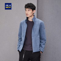 HLA/海澜之家经典摇粒绒夹克2018秋季柔软保暖夹克外套男HWJAD3E510A