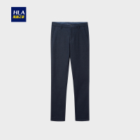 HLA海澜之家商务绅士休闲裤2018秋季净色直筒休闲长裤男HKCAD3E309A