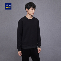 HLA海澜之家净色圆领卫衣2018秋季针织套头卫衣男HNZWJ3E075A