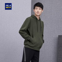 HLA海澜之家净色连帽卫衣2018秋季时尚休闲卫衣男HNZWJ3E063A