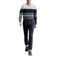 HLA海澜之家拼色套头长袖毛衫2018冬季修身长袖毛衫男HNZAD4E155A