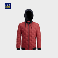 HLA海澜之家时尚连帽棒球领羽绒服2018冬季保暖羽绒外套男HWRAJ4E034A