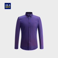 HLA海澜之家色织千鸟格保暖衬衫2018冬季舒适别致长袖衬衫男HNEAD4E255A