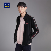 HLA海澜之家舒适摇粒绒夹克2018秋季柔软纯色夹克外套男HWJAW3E513A