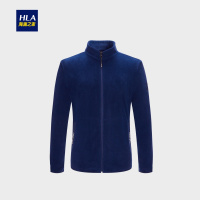 HLA海澜之家立领摇粒绒夹克2018秋季热卖柔软保暖夹克外套男HWJAW3V503S