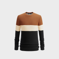 HLA海澜之家撞色加绒长袖针织衫2018冬季舒适保暖套头衫男HNZAD4E203A