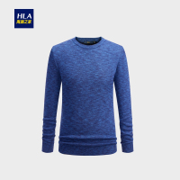 HLA海澜之家净色加绒款长袖针织衫2018冬季套头保暖针织衫男HNZAD4E220A