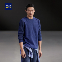 HLA海澜之家基础纯色长袖针织衫2018冬季保暖套头针织衫男HNZAD4E242A