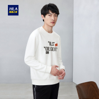 HLA海澜之家时尚圆领卫衣2019春季舒适毛圈上衣男HNZWJ1R010A