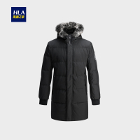 HLA海澜之家连帽后背印花羽绒服2018冬季时尚保暖羽绒服男HWRAJ4E108A