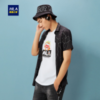 HLA海澜之家圆领印花短袖T恤2019夏季大闹天宫时尚系列短T男HNTBJ2R630A