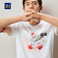 HLA海澜之家圆领印花短袖T恤2019夏季大闹天宫时尚系列短T男HNTBJ2R635A
