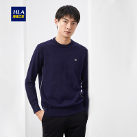 HLA海澜之家圆领净色长袖针织衫2019秋季舒适套头针织衫男 HNZAD3R114A