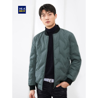 HLA/海澜之家经典棒球领羽绒服2019冬季时尚净色保暖外套男HWRAJ4R089A