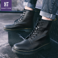 皓顿（HAUT TON）男靴马丁靴男英伦风时尚靴子男中高帮工装靴男 9374XZ004
