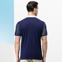 【专柜同款】九牧王男装夏季短袖T恤男士时尚透气桑蚕丝舒适翻领休闲短袖衬衣