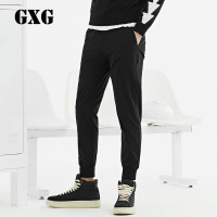 GXG休闲裤男装春季都市潮流时尚修身黑色休闲长裤潮_2