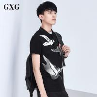 GXGPOLO衫男装男士休闲时尚潮流个性时尚自由飞鸟POLO衫