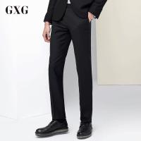3GXG西装西裤 冬季男士时尚黑色绅士修身气质裤子男休闲羊毛西裤