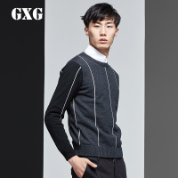 GXG毛衫男装 春季男士修身时尚套头毛衫灰色针织衫