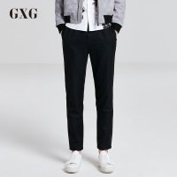 GXG男装春季男士时尚都市流行修身黑色裤子男休闲裤