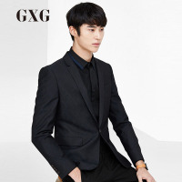 GXG西服男装 秋季男士青年气质潮时尚休闲商务流行修身藏青色单西