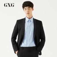 GXG男装冬季男士时尚都市休闲商务绅士流行黑色套西男_1