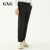 GXG男装冬季男士时尚休闲韩版潮流黑色直筒套西西裤_1