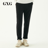 GXG男装冬季男士时尚都市潮流简洁商务气质黑色长裤男_1