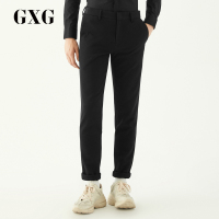 GXG男装冬季男士时尚流行商务简约黑色休闲长裤男_1