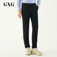 GXG男装冬季男士时尚韩版潮流修身黑色套西西裤男士_1