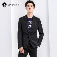 gxg jeans男装春款藏青色简约修身休闲单西外套