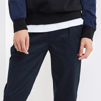 gxgjeans男装春款简约修身罗纹小脚休闲长裤潮