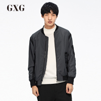 GXG男装秋季男士修身时尚都市流行青年韩版潮流绿色休闲夹克男