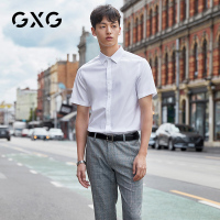GXG男装 夏季男士时尚都市商务气质韩版潮流6色短袖衬衫男