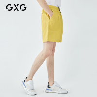GXG男装 夏季男士简约休闲色字母印花抽绳运动短裤五分裤男