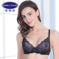 安莉芳下厚上薄款聚拢文胸女士性感蕾丝网纱内衣