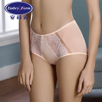 安莉芳女士柔软舒适薄款内裤性感蕾丝包臀中腰三角裤