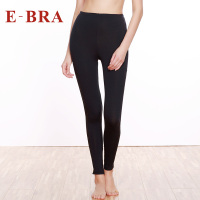安莉芳旗下E-BRA女士秋冬薄款保暖裤通透蕾丝修身打底裤KL0803