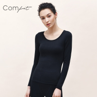 安莉芳旗下Comfit大圆领舒适女士保暖棉毛衫打底上衣CD0033