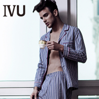 安莉芳旗下IVU男士棉质条纹睡衣休闲长袖家居服上衣UL0017