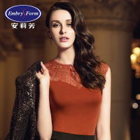 安莉芳无袖圆领蕾丝拼接打底衫ED0210