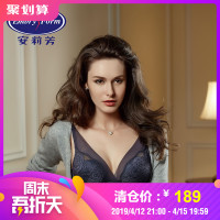 安莉芳女士性感深V蕾丝聚拢文胸下厚上薄款舒适内衣EB1687