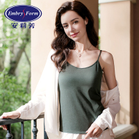 安莉芳女式带杯垫家居睡舒适衣棉质打底小吊带背心ELW0008