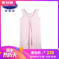 安莉芳莫代尔无袖背心睡裙舒适褶皱裙摆家居睡衣EL7624